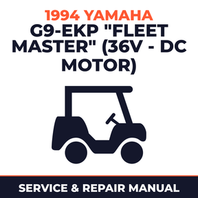 1994 Yamaha G9-EKP "FLEET MASTER" (36V - DC MOTOR) Service and Repair Manual - golf car workshop manual cover