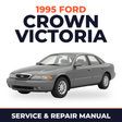 1995 Ford Crown Victoria service and repair manual cover with vehicle photo