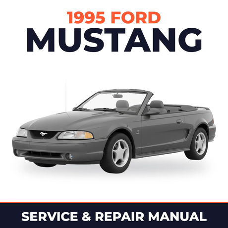 1995 Ford Mustang service and repair manual cover with vehicle photo