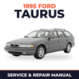 1995 Ford Taurus service and repair manual cover with vehicle photo