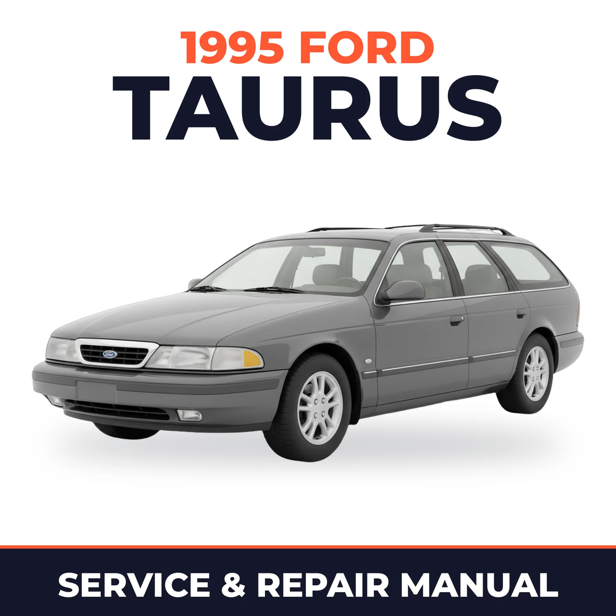 1995 Ford Taurus service and repair manual cover with vehicle photo