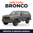 1996 Ford Bronco service and repair manual cover with vehicle photo