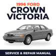 1996 Ford Crown Victoria service and repair manual cover with vehicle photo