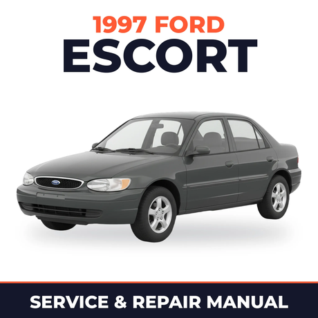 1997 Ford Escort service and repair manual cover with vehicle photo