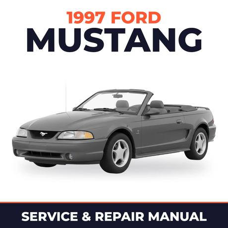 1997 Ford Mustang service and repair manual cover with vehicle photo