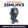 1997 Yamaha 25MLHV3 2 stroke Service and Repair Manual