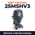 1997 Yamaha 25MSHV3 2 stroke Service and Repair Manual
