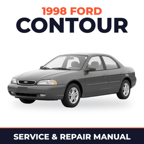 1998 Ford Contour service and repair manual cover with vehicle photo