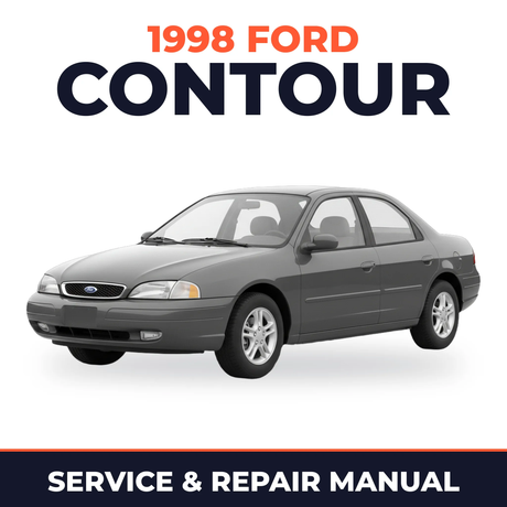 1998 Ford Contour service and repair manual cover with vehicle photo
