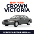 1998 Ford Crown Victoria service and repair manual cover with vehicle photo