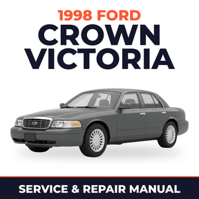 1998 Ford Crown Victoria service and repair manual cover with vehicle photo