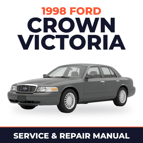 1998 Ford Crown Victoria service and repair manual cover with vehicle photo