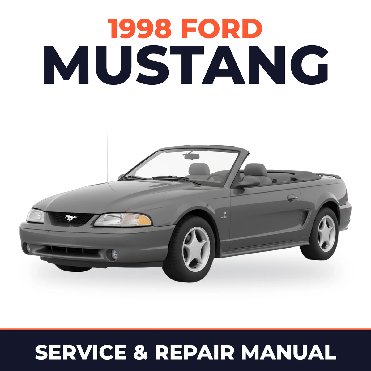 1998 Ford Mustang service and repair manual cover with vehicle photo