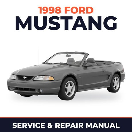 1998 Ford Mustang service and repair manual cover with vehicle photo