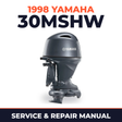 1998 Yamaha 30MSHW 2 stroke Service and Repair Manual