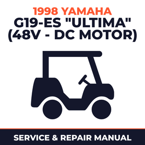 1998 Yamaha G19-ES "ULTIMA" (48V - DC MOTOR) Service and Repair Manual - golf car workshop manual cover