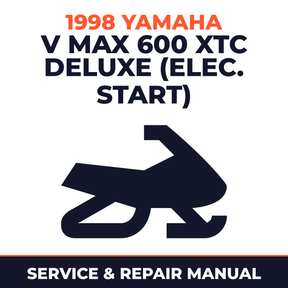 1998 Yamaha V Max 600 XTC Deluxe (Elec. Start) Service and Repair Manual - snowmobile workshop manual cover