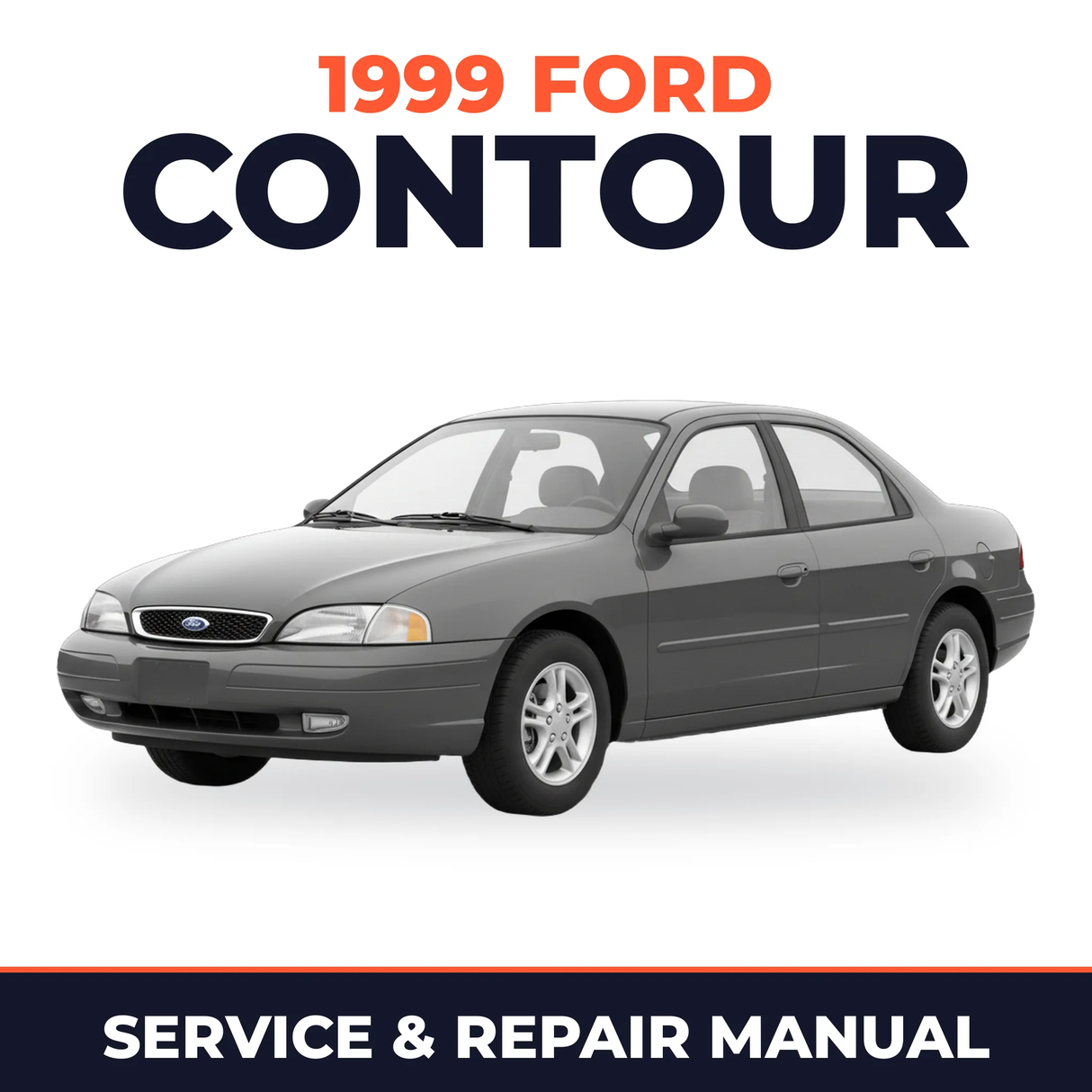 1999 Ford Contour service and repair manual cover with vehicle photo