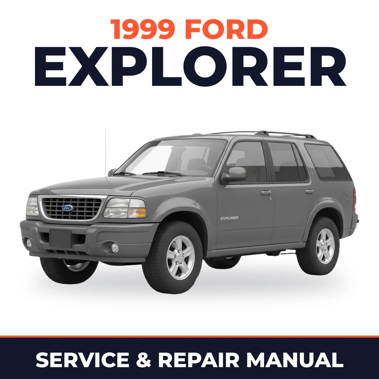 1999 Ford Explorer service and repair manual cover with vehicle photo