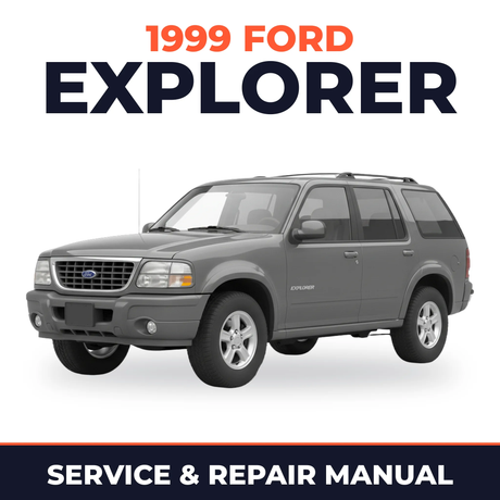 1999 Ford Explorer service and repair manual cover with vehicle photo