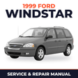 1999 Ford Windstar service and repair manual cover with vehicle photo