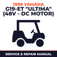 1999 Yamaha G19-ET "ULTIMA" (48V - DC MOTOR) Service and Repair Manual - golf car workshop manual cover