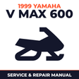 1999 Yamaha V Max 600 Service and Repair Manual - snowmobile workshop manual cover