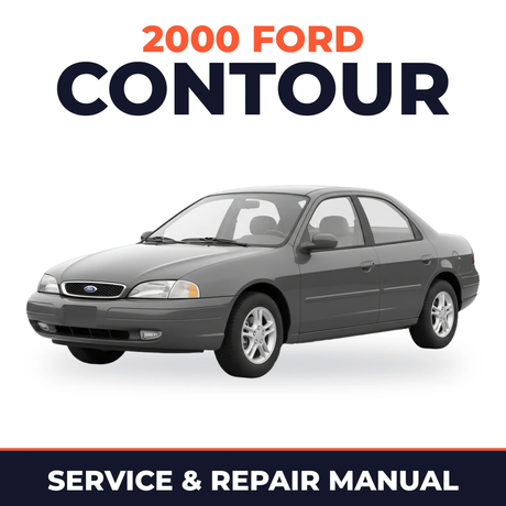 2000 Ford Contour service and repair manual cover with vehicle photo