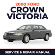2000 Ford Crown Victoria service and repair manual cover with vehicle photo