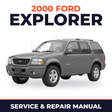 2000 Ford Explorer service and repair manual cover with vehicle photo