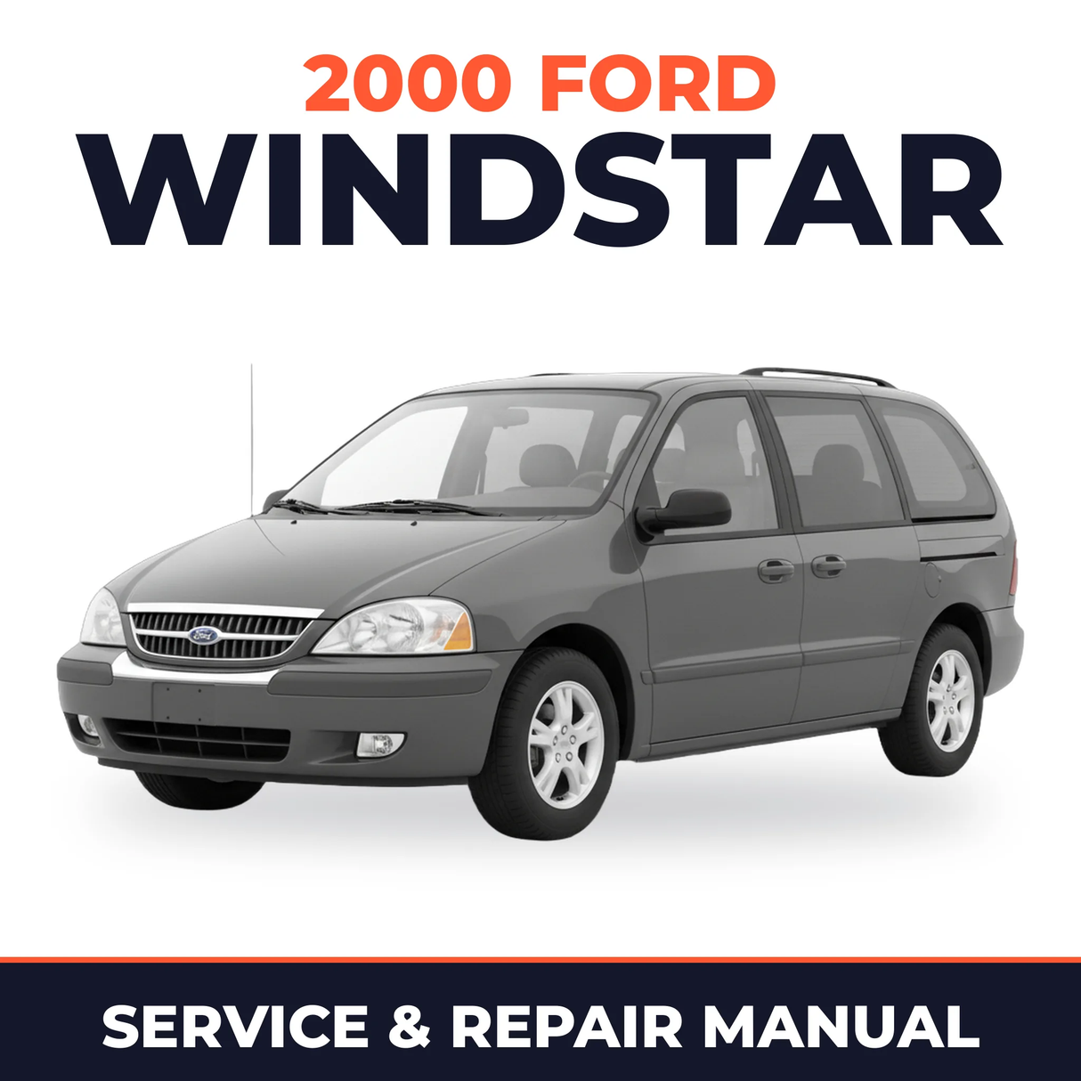2000 Ford Windstar service and repair manual cover with vehicle photo