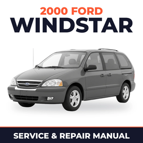 2000 Ford Windstar service and repair manual cover with vehicle photo