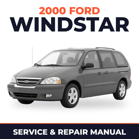 2000 Ford Windstar service and repair manual cover with vehicle photo