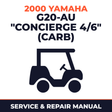 2000 Yamaha G20-AU "CONCIERGE 4/6" (CARB) Service and Repair Manual - golf car workshop manual cover