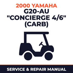 2000 Yamaha G20-AU "CONCIERGE 4/6" (CARB) Service and Repair Manual - golf car workshop manual cover