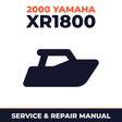 2000 Yamaha XR1800 Service and Repair Manual - boat workshop manual cover