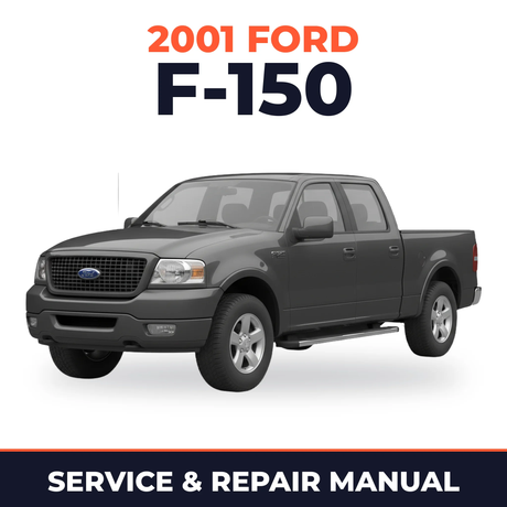 2001 Ford F-150 service and repair manual cover with vehicle photo