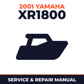 2001 Yamaha XR1800 Service and Repair Manual - boat workshop manual cover