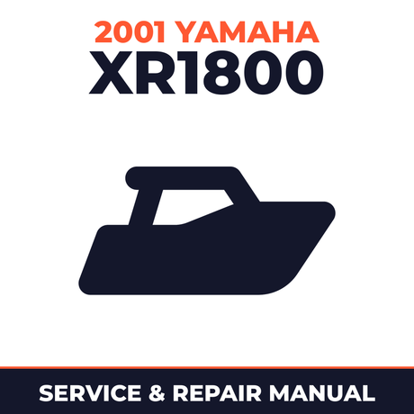 2001 Yamaha XR1800 Service and Repair Manual - boat workshop manual cover
