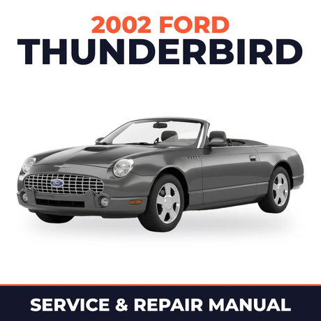 2002 Ford Thunderbird service and repair manual cover with vehicle photo