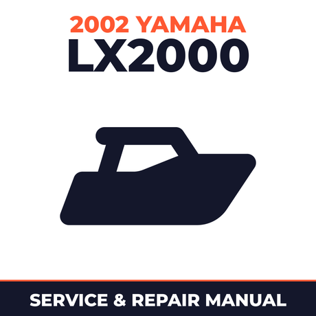 2002 Yamaha LX2000 Service and Repair Manual - boat workshop manual cover