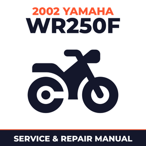 2002 Yamaha WR250F Service and Repair Manual - motorcycle workshop manual cover