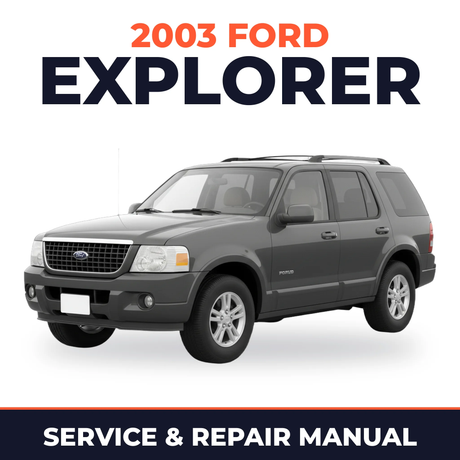 2003 Ford Explorer service and repair manual cover with vehicle photo