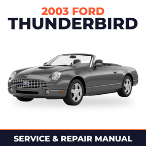 2003 Ford Thunderbird service and repair manual cover with vehicle photo
