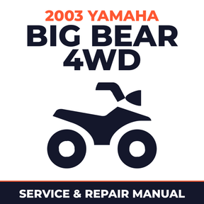 2003 Yamaha BIG BEAR 4WD Service and Repair Manual - ATV workshop manual cover