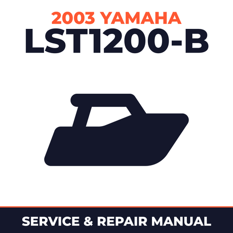 2003 Yamaha LST1200-B Service and Repair Manual - boat workshop manual cover