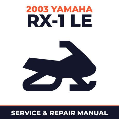 2003 Yamaha RX-1 LE Service and Repair Manual - snowmobile workshop manual cover