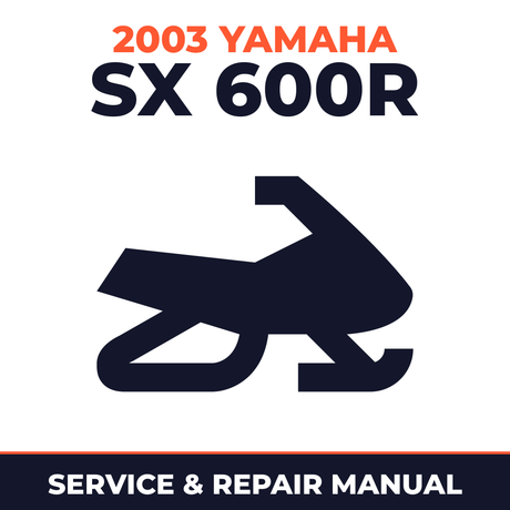 2003 Yamaha SX 600R Service and Repair Manual - snowmobile workshop manual cover