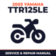 2003 Yamaha TTR125LE Service and Repair Manual - motorcycle workshop manual cover