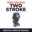 2003 Yamaha Two Stroke Service and Repair Manual - outboard workshop manual cover